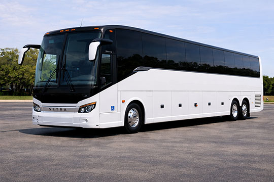 56-passenger charter bus available for charter in Cambridge, MA